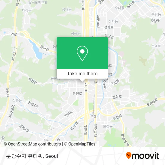분당수지 유타워 map