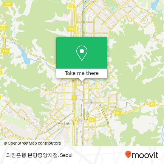 외환은행 분당중앙지점 map