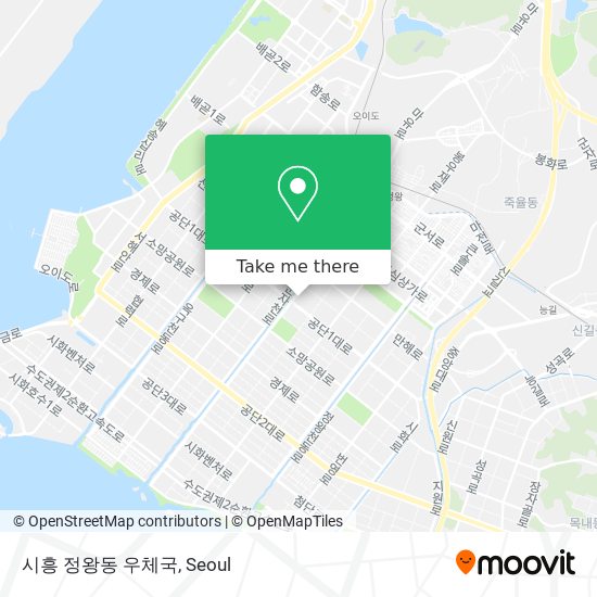 시흥 정왕동 우체국 map