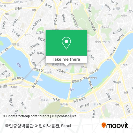 국립중앙박물관 어린이박물관 map
