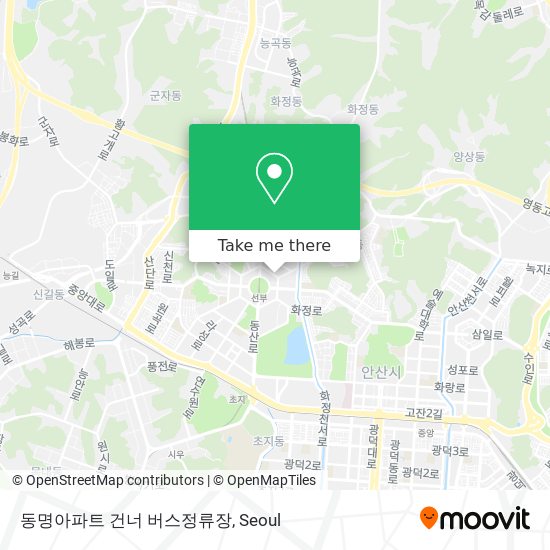 동명아파트 건너 버스정류장 map