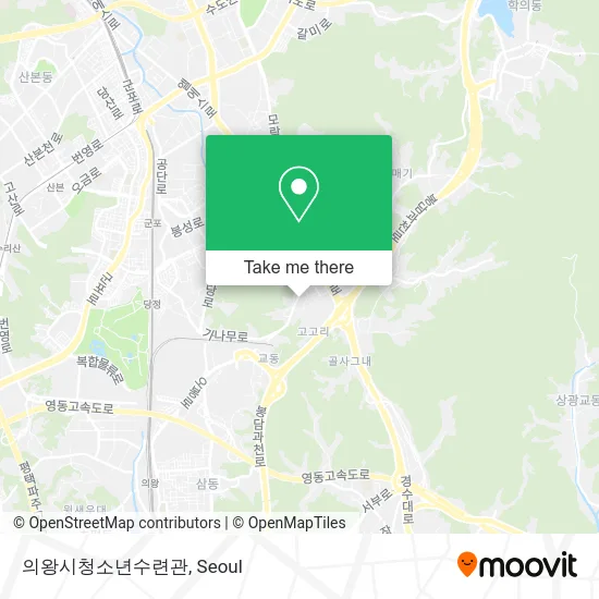 의왕시청소년수련관 map