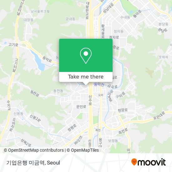 기업은행 미금역 map