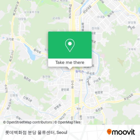 롯데백화점 분당 물류센터 map