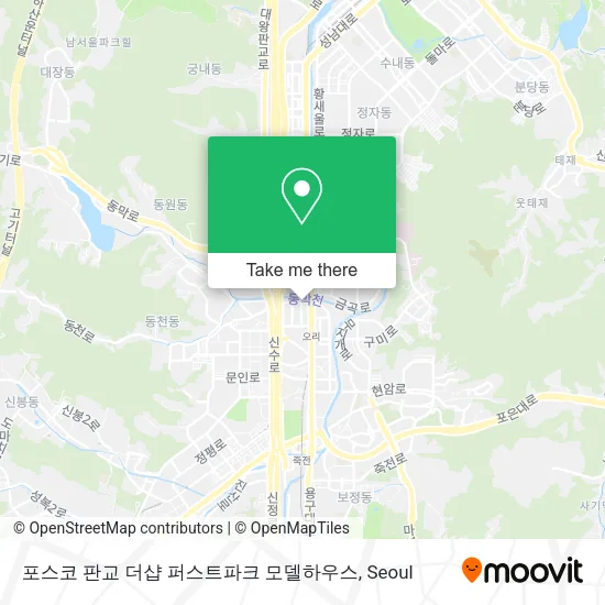 포스코 판교 더샵 퍼스트파크 모델하우스 map