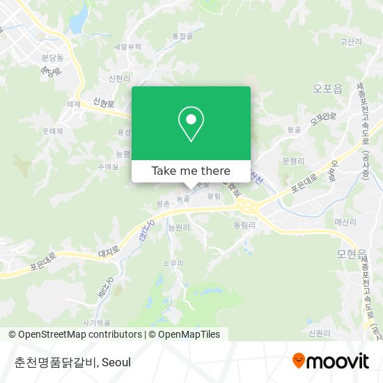 춘천명품닭갈비 map