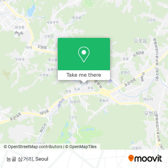 능골 삼거리 map