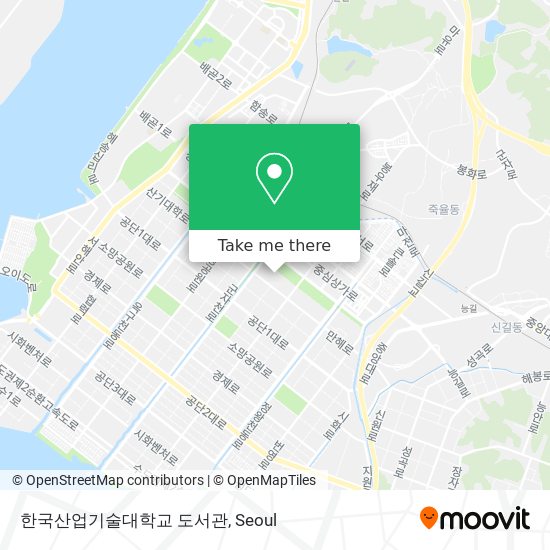 한국산업기술대학교 도서관 map