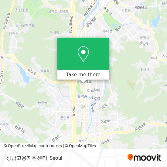 성남고용지원센터 map