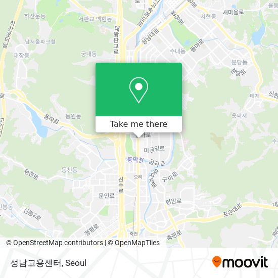 성남고용센터 map
