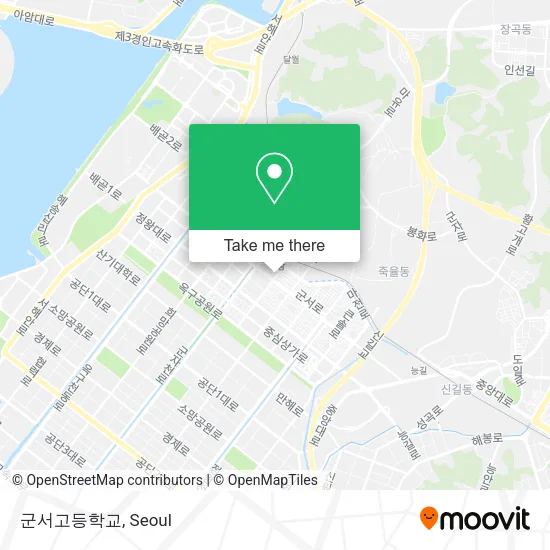 군서고등학교 map