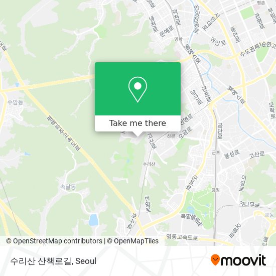 수리산 산책로길 map