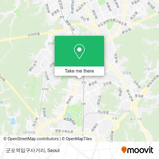 군포역입구사거리 map