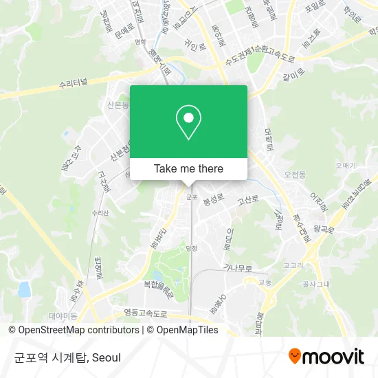 군포역 시계탑 map