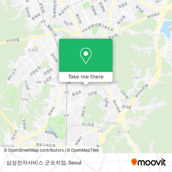 삼성전자서비스 군포지점 map