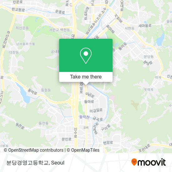 분당경영고등학교 map