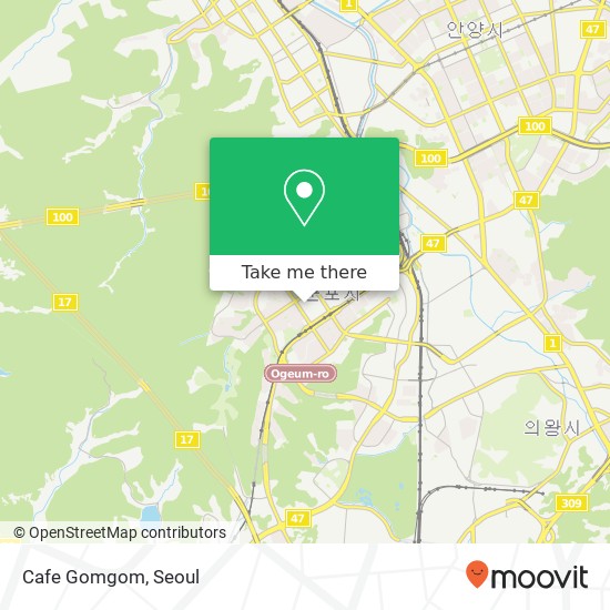 Cafe Gomgom map