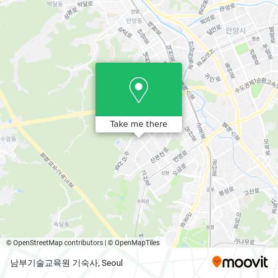 남부기술교육원 기숙사 map