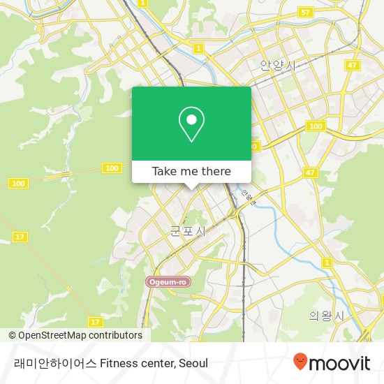 래미안하이어스 Fitness center map