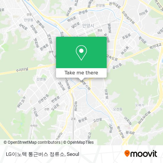 LG이노텍 통근버스 정류소 map