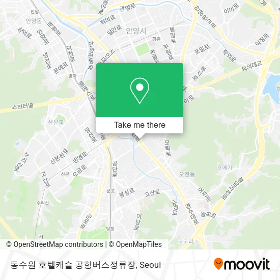 동수원 호텔캐슬 공항버스정류장 map