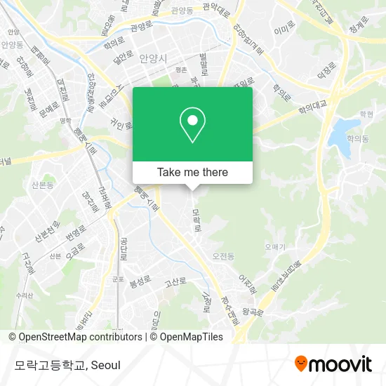 모락고등학교 map