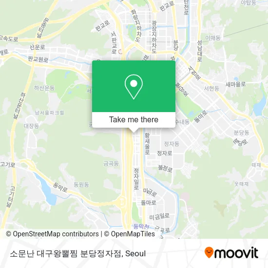 소문난 대구왕뽈찜 분당정자점 map