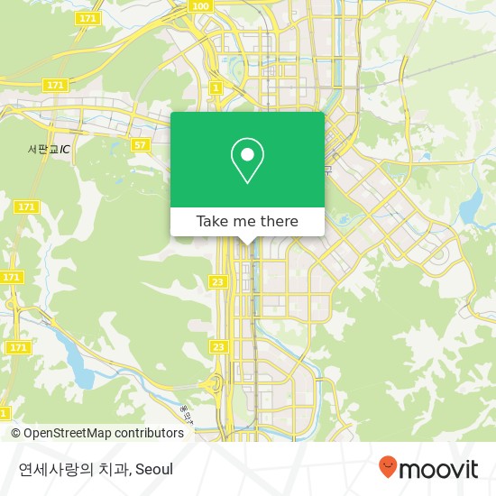 연세사랑의 치과 map