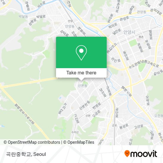 곡란중학교 map