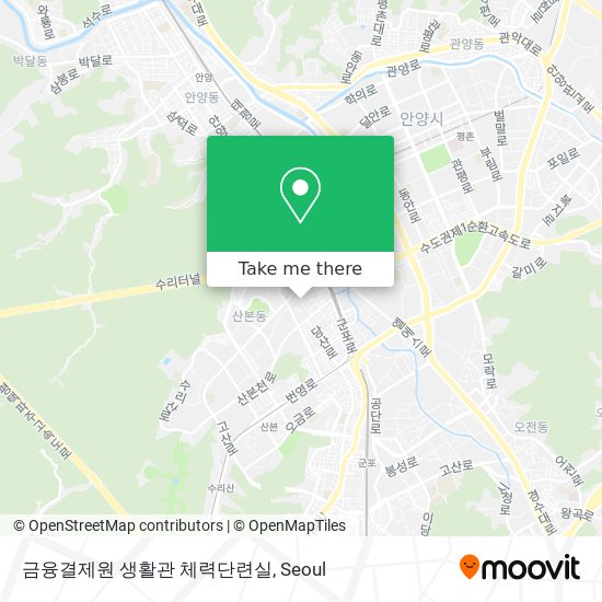 금융결제원 생활관 체력단련실 map