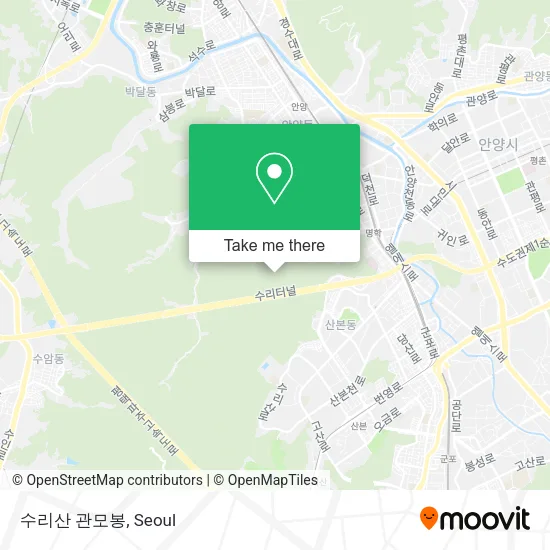 수리산 관모봉 map