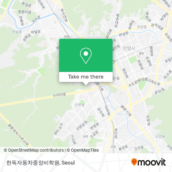 한독자동차중장비학원 map