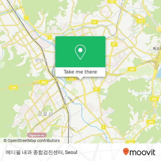 메디필 내과 종합검진센터 map