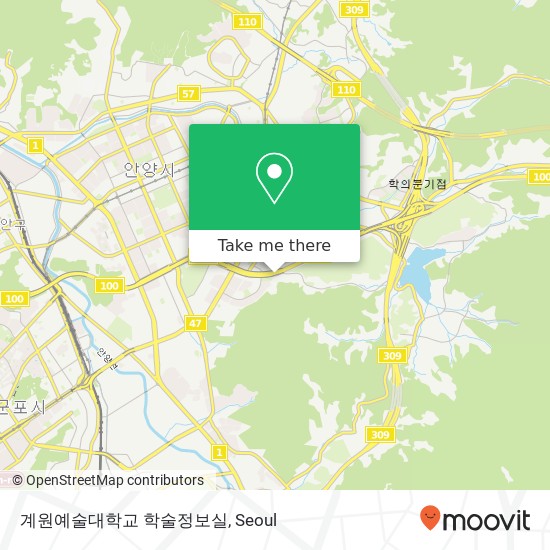 계원예술대학교 학술정보실 map