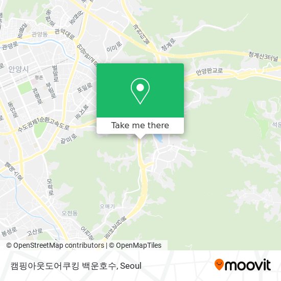 캠핑아웃도어쿠킹 백운호수 map