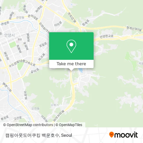 캠핑아웃도어쿠킹 백운호수 map