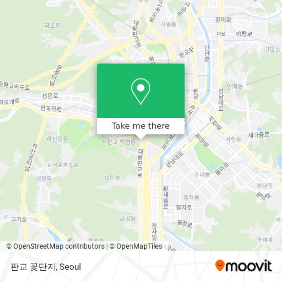 판교 꽃단지 map