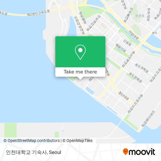 인천대학교 기숙사 map