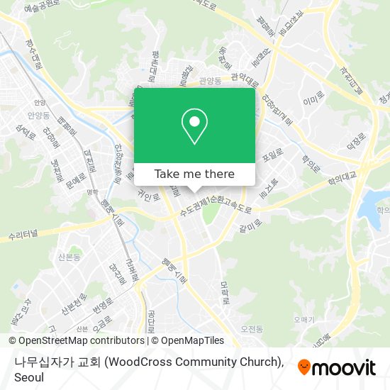나무십자가 교회 (WoodCross Community Church) map