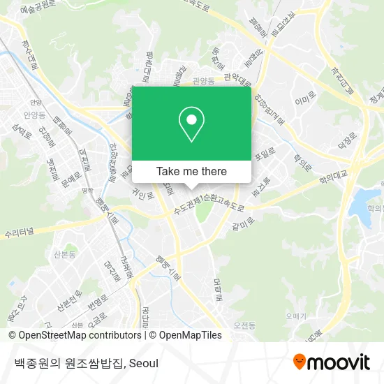 백종원의 원조쌈밥집 map