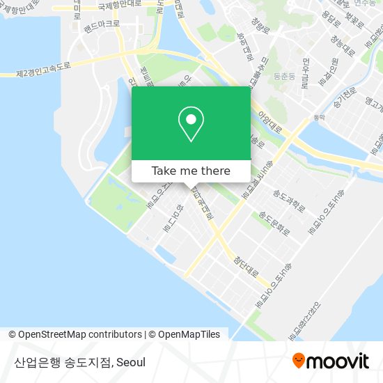 산업은행 송도지점 map