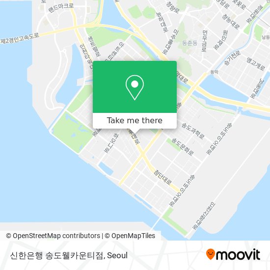 신한은행 송도웰카운티점 map