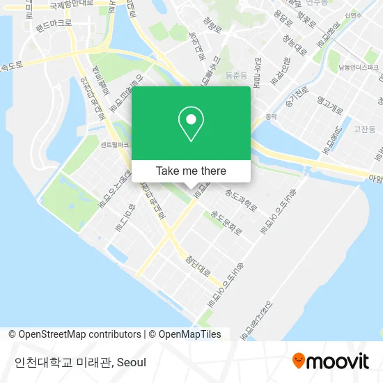 인천대학교 미래관 map