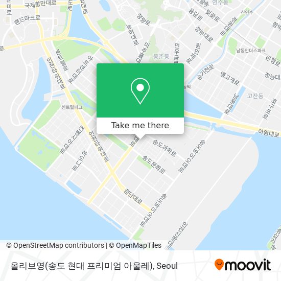 올리브영(송도 현대 프리미엄 아울레) map