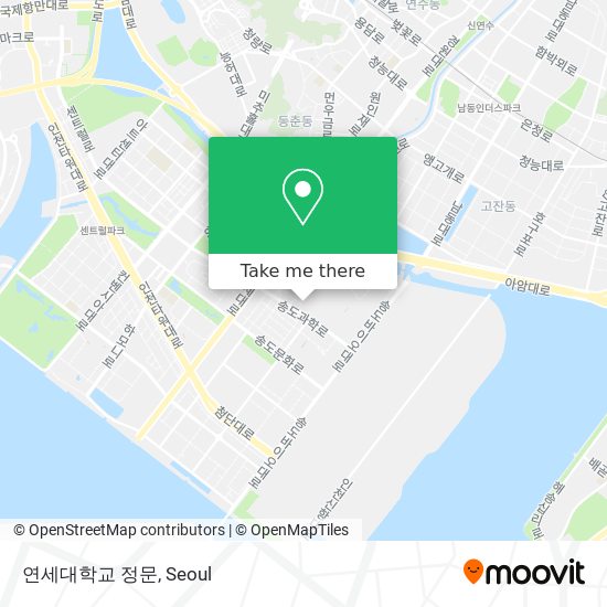 연세대학교 정문 map