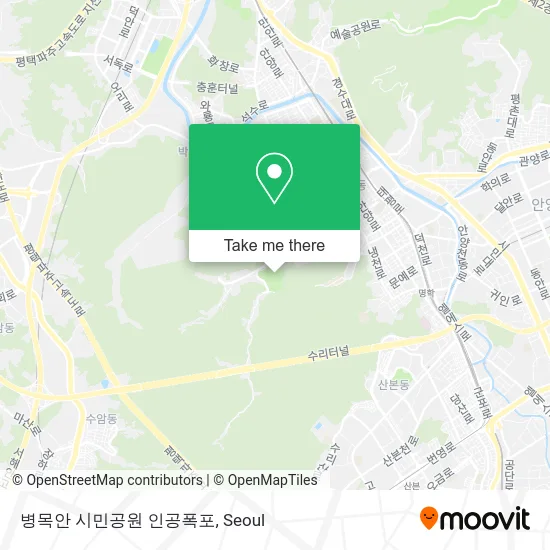 병목안 시민공원 인공폭포 map