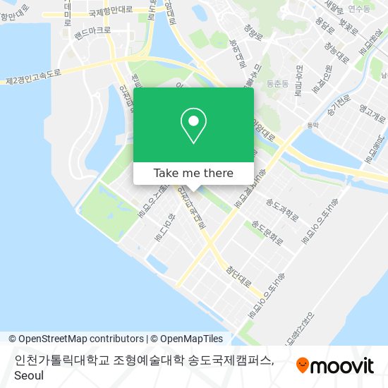 인천가톨릭대학교  조형예술대학 송도국제캠퍼스 map