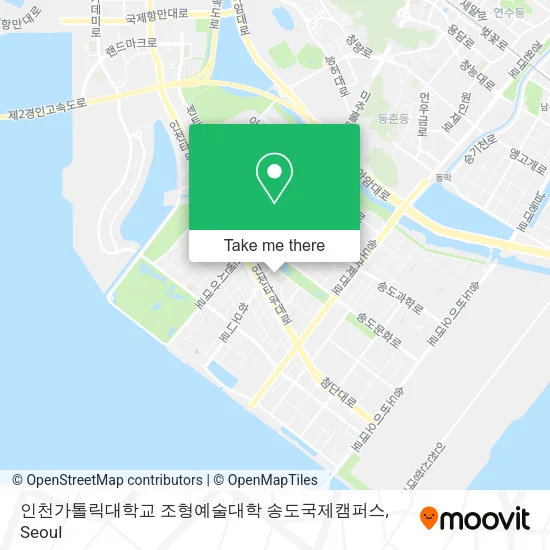 인천가톨릭대학교  조형예술대학 송도국제캠퍼스 map