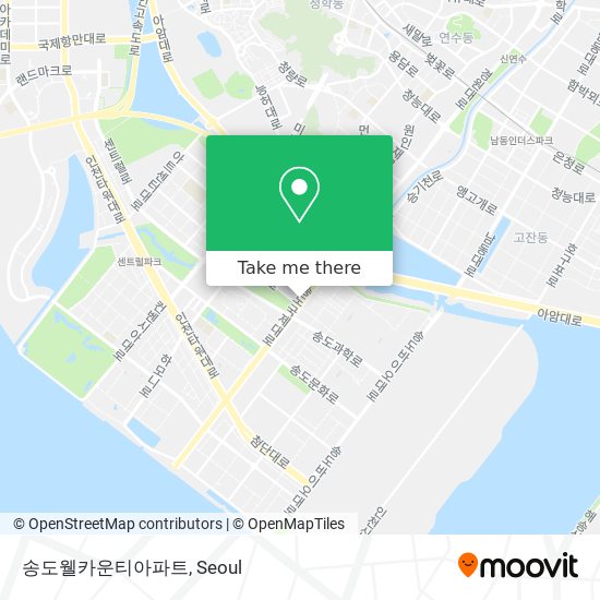 송도웰카운티아파트 map