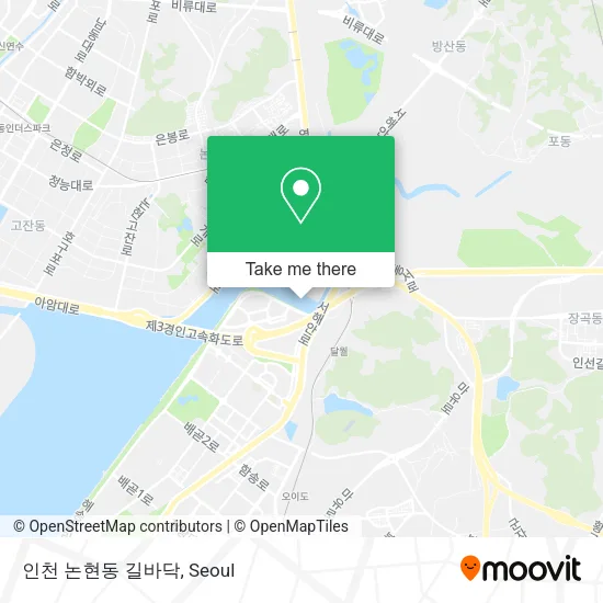 인천 논현동 길바닥 map